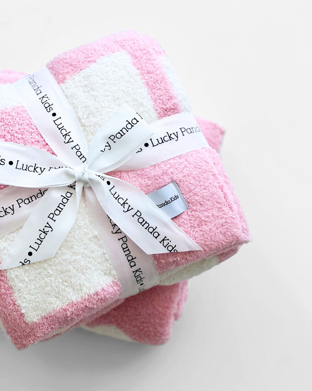 plush blanket // pink checkered