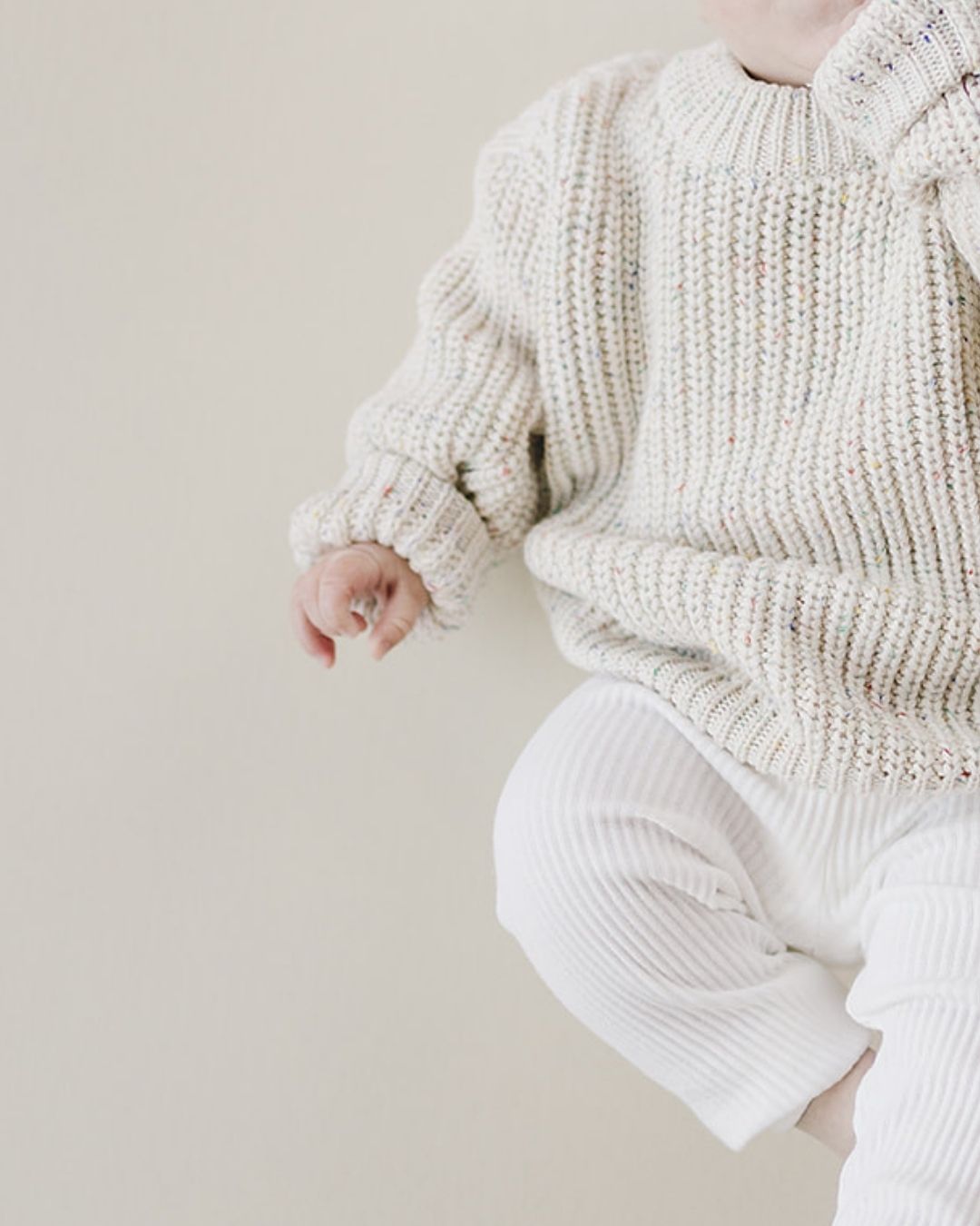 chunky knit sweater // confetti