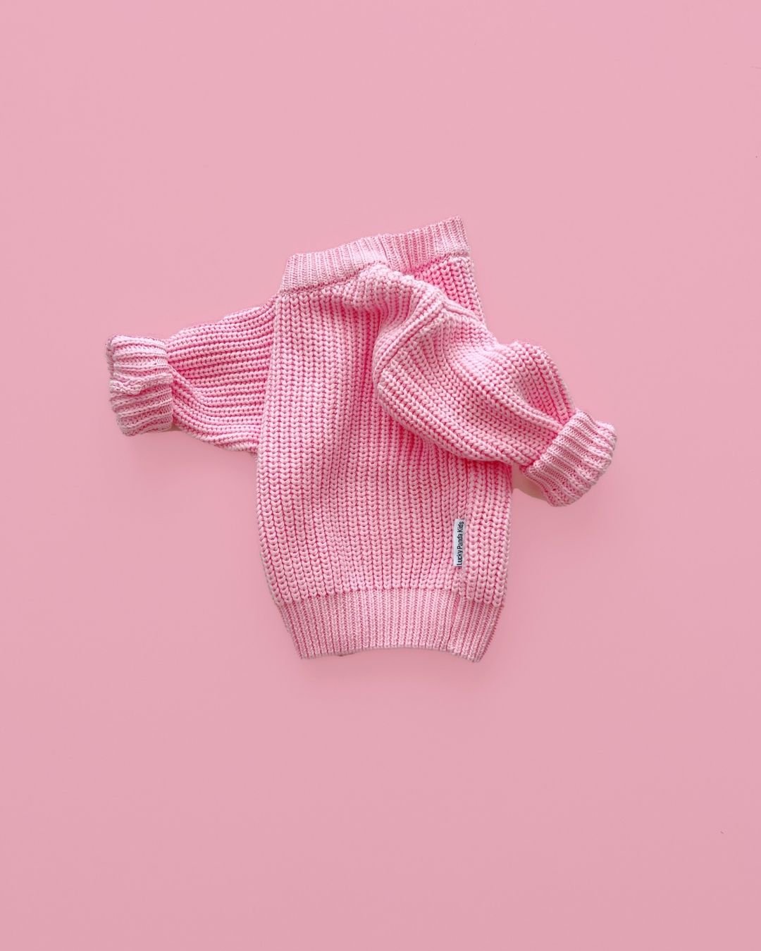 chunky knit sweater // pink