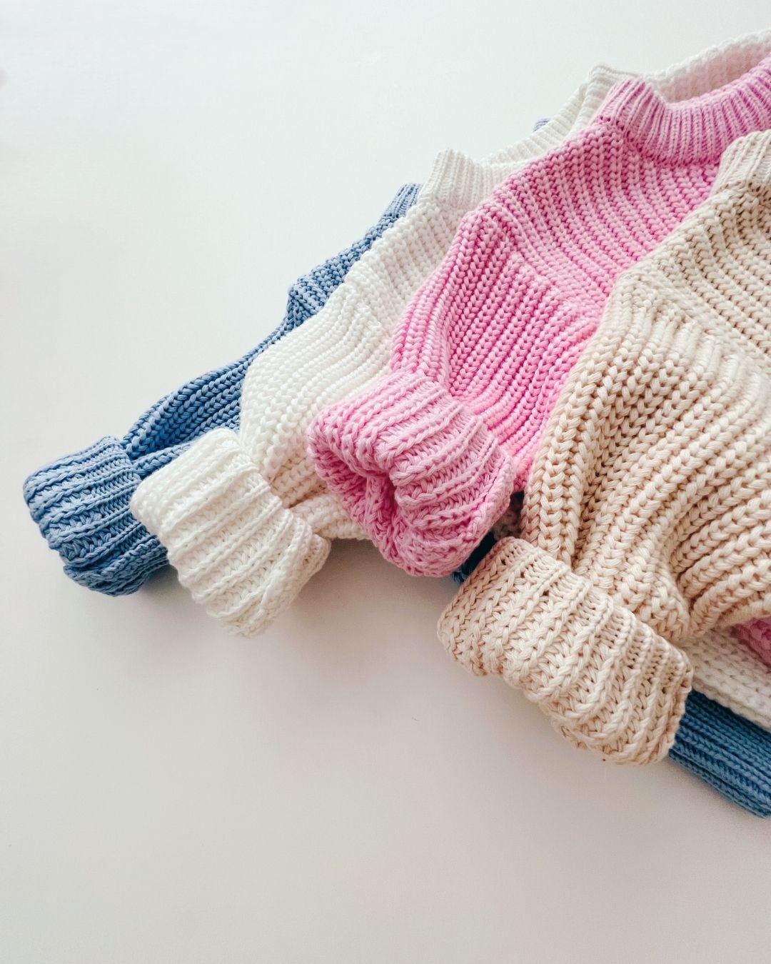 chunky knit sweater // pink