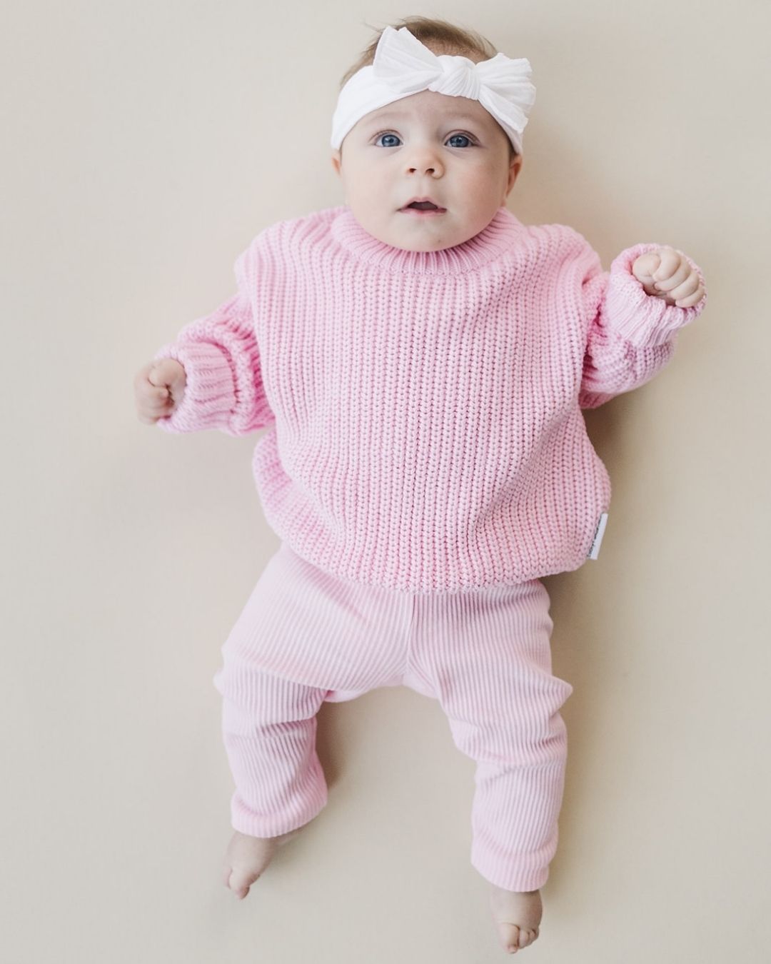 chunky knit sweater // pink