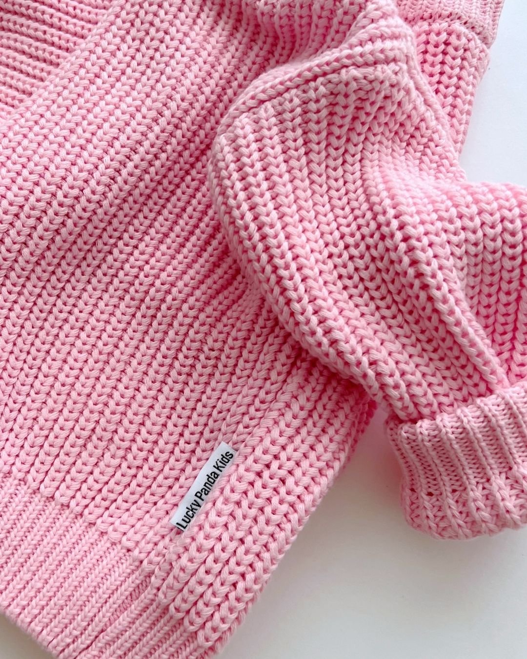 chunky knit sweater // pink