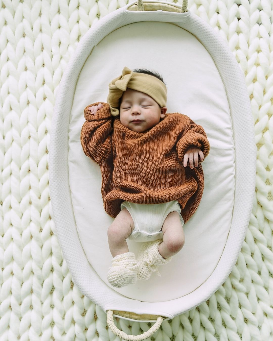 chunky knit sweater // rust