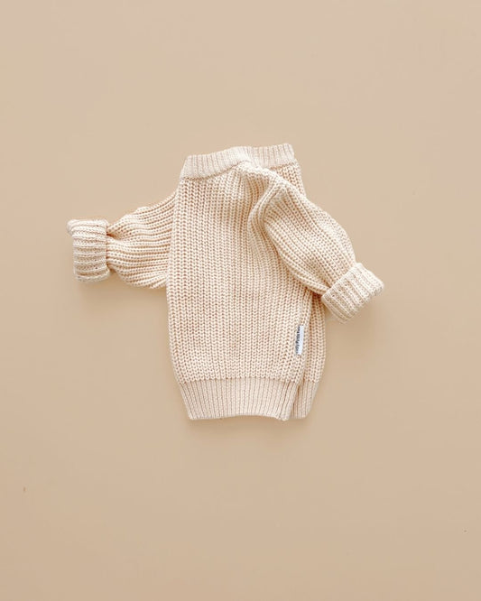 chunky knit sweater // vanilla