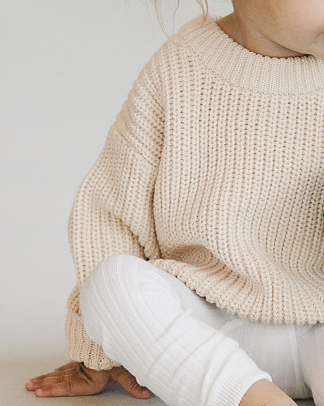 chunky knit sweater // vanilla