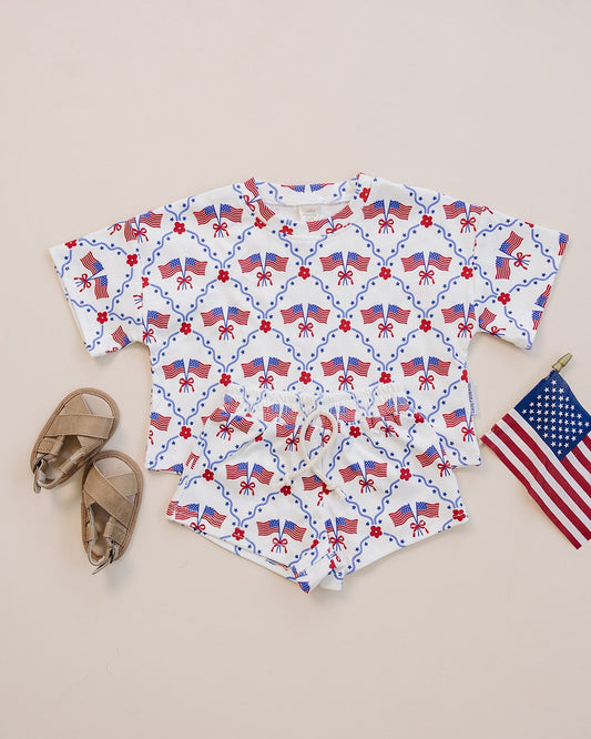 shorts set // american girl
