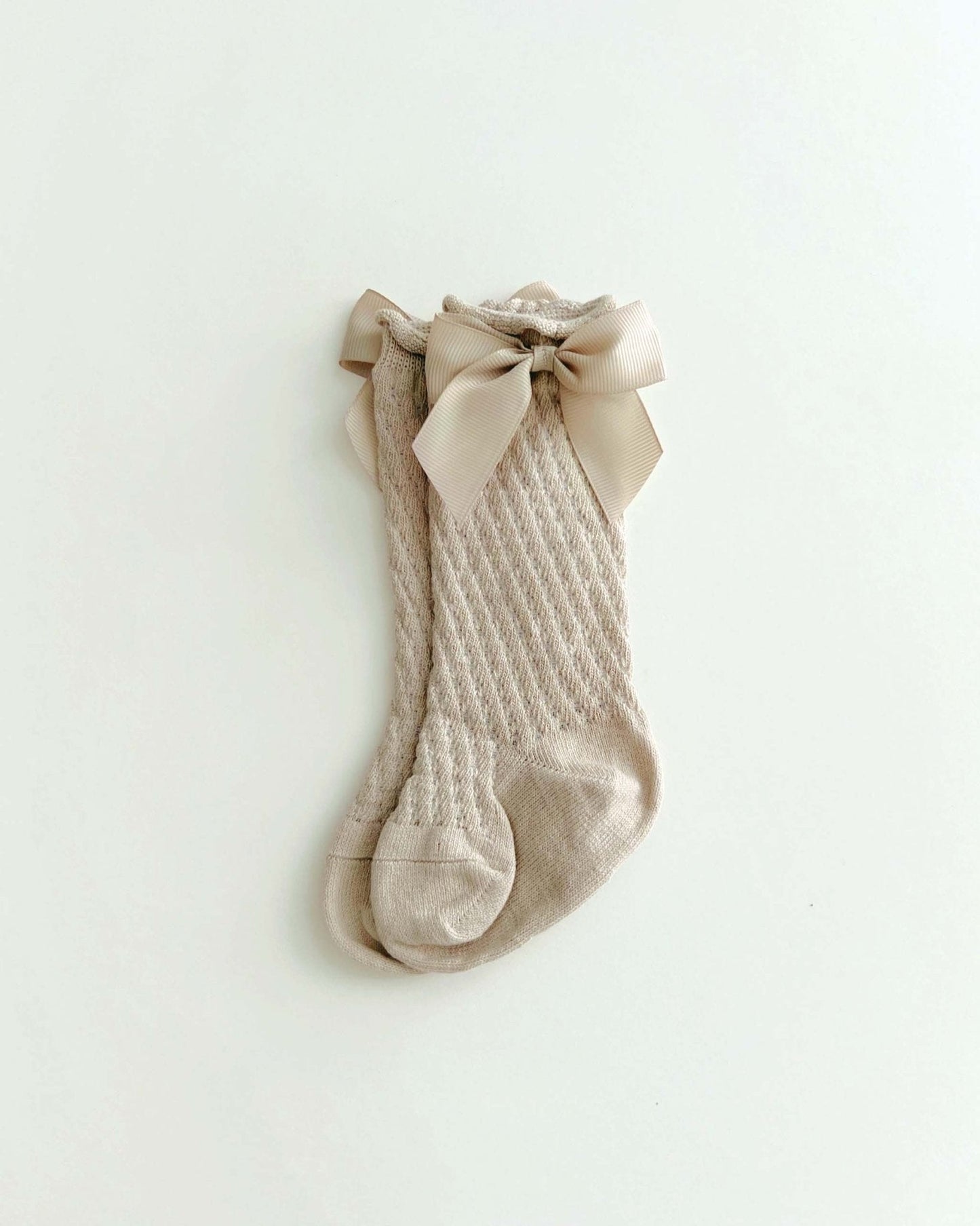 cotton lace socks // mocha