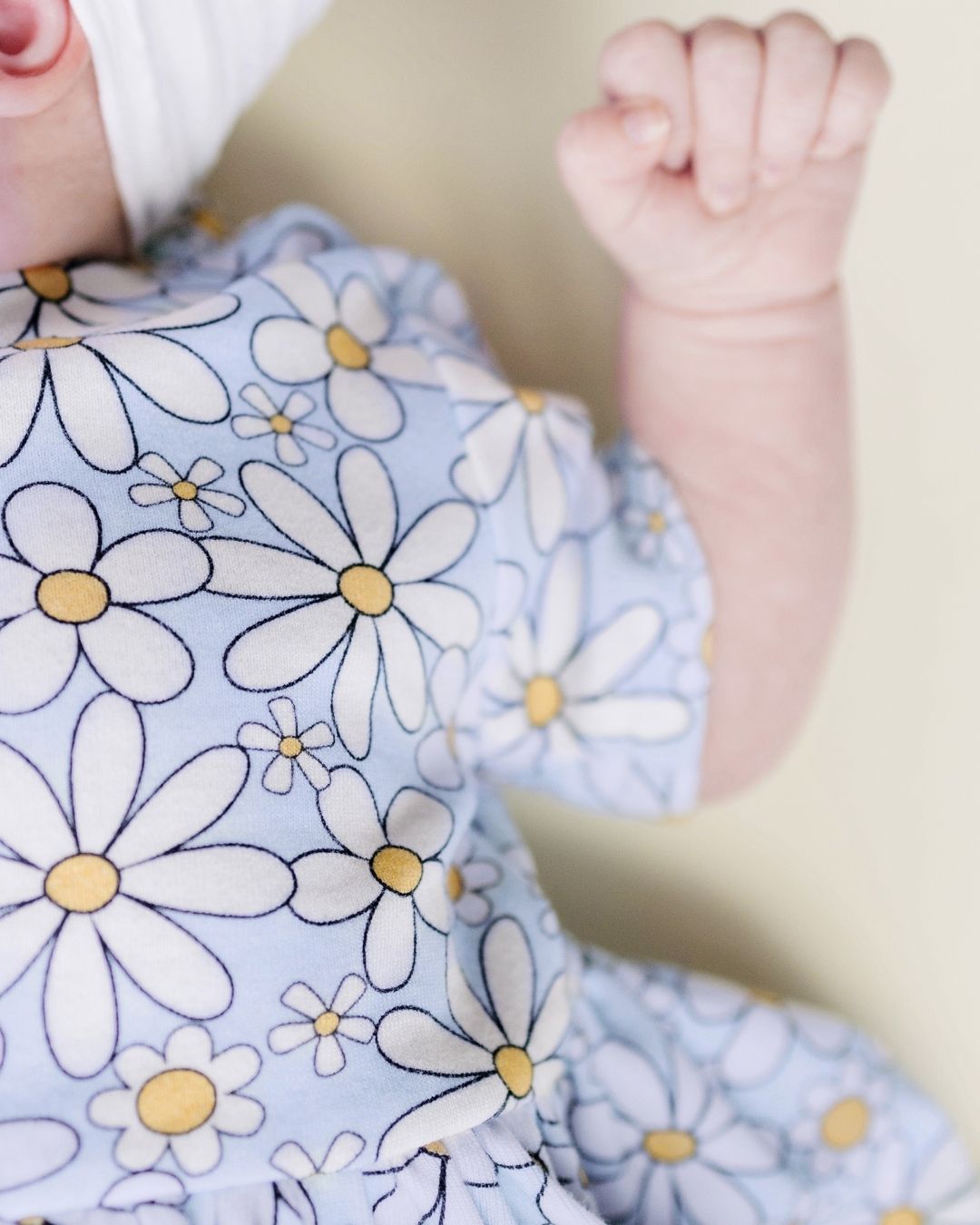 cotton peplum set // blue daisy