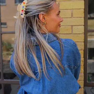 TEACHER claw clip // rainbow // TWO SIZE OPTIONS!!!