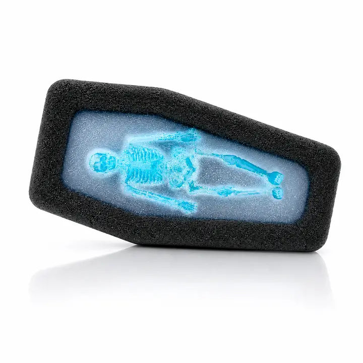 squishy skeleton coffin prize bath bomb