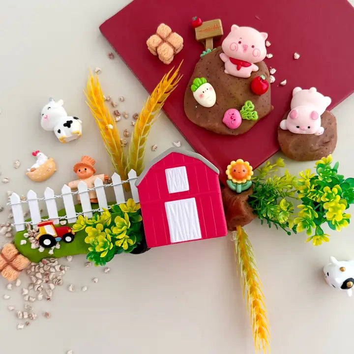 farm sensory kid dough play kit