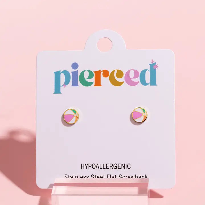 beach ball 18k gold flatback studs // FLASH PREORDER! // open until 6.7 and ships mid-june