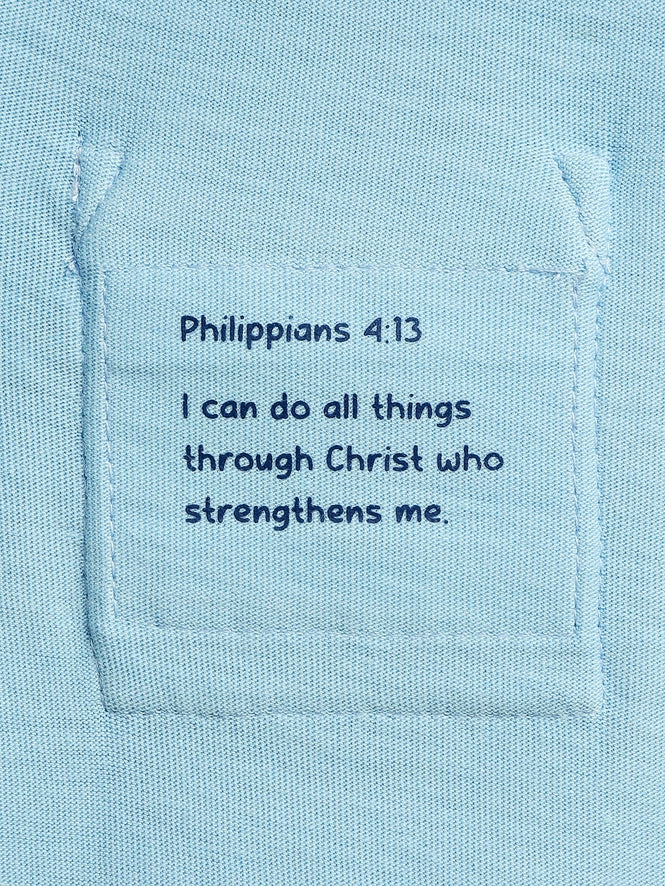 prayer pocket tee // blue