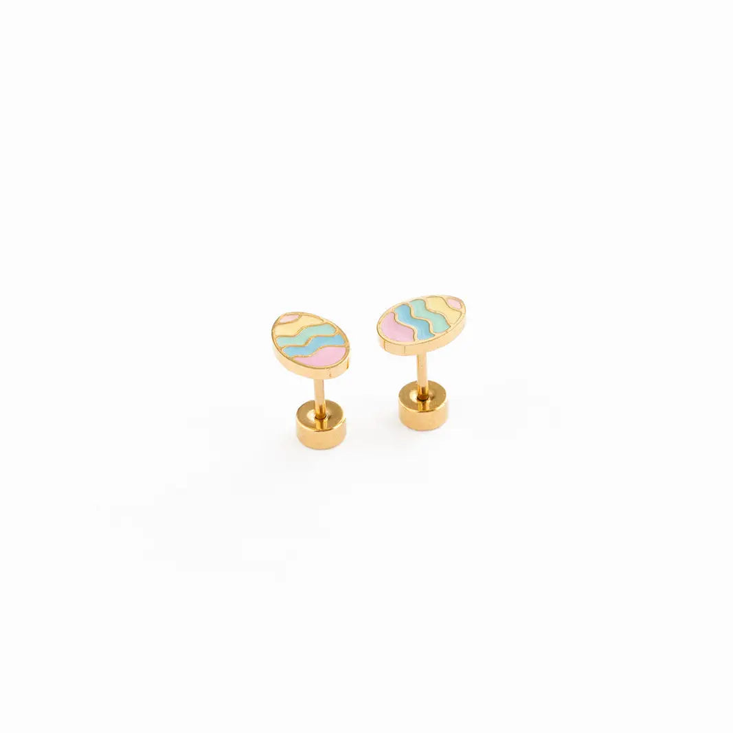 easter egg flat back studs // 18k gold