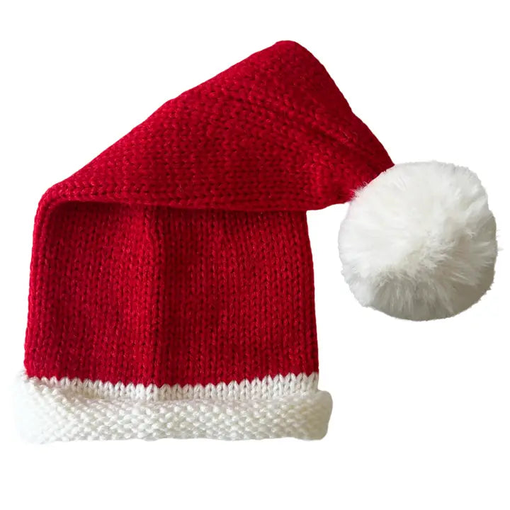 knit santa hat // red