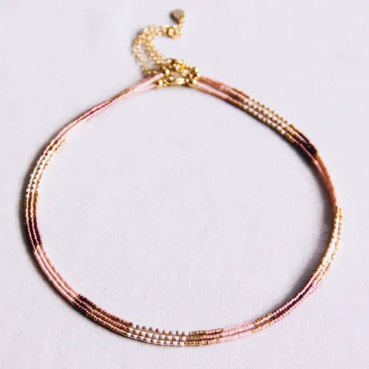 beaded necklace // mixed nudes