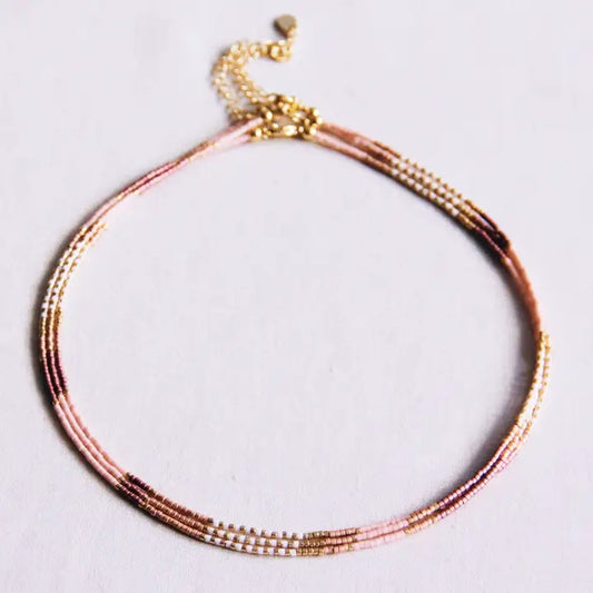 beaded necklace // mixed nudes