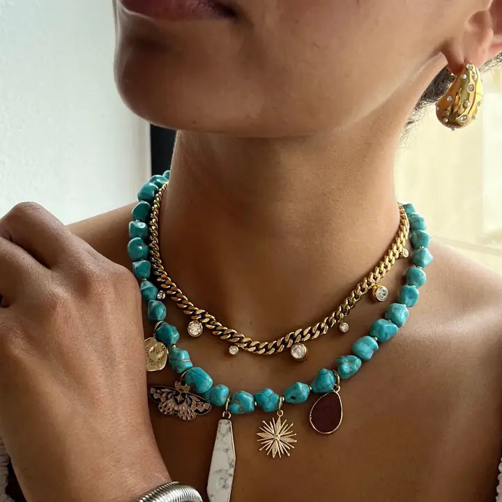 chloe crystal cuban chain necklace // BELJOY