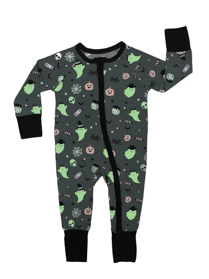 GLOW IN THE DARK boo crew bamboo pajamas // ZIPPY or LONG-SLEEVE TWO-PIECE