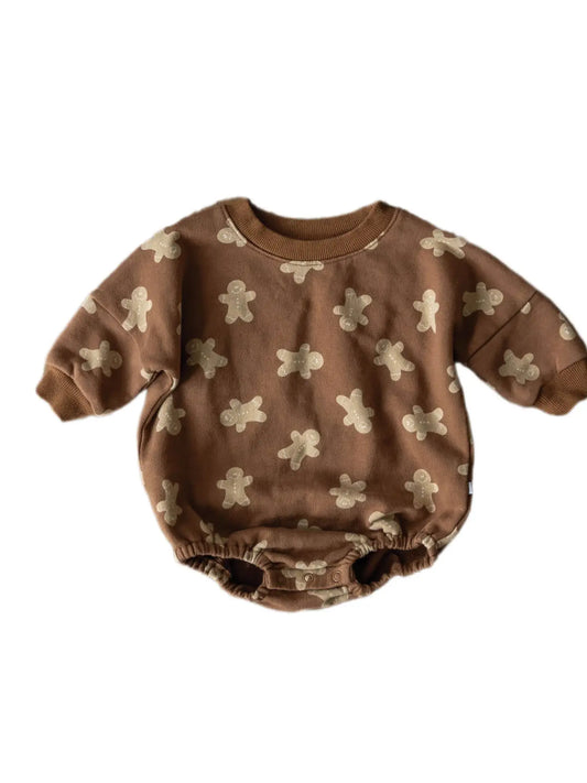 gingerbread bubble romper