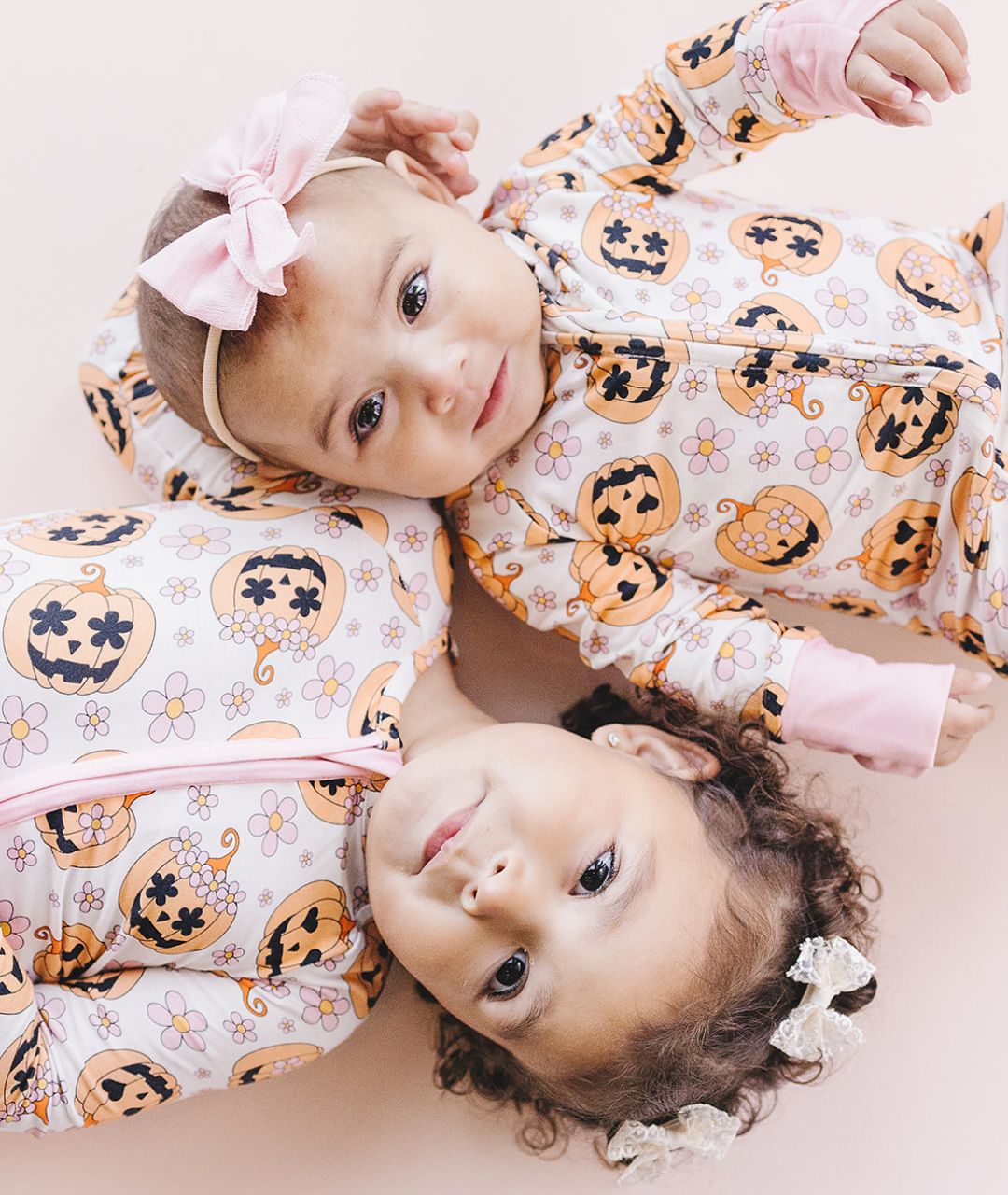 pink jack o lantern bamboo pajamas // ZIPPY