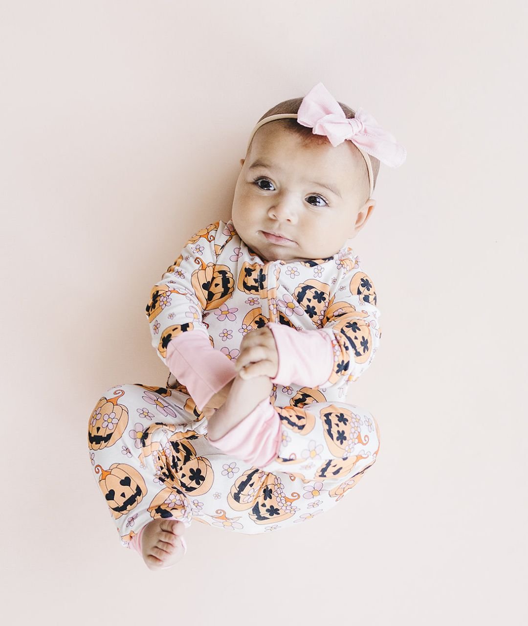 pink jack o lantern bamboo pajamas // ZIPPY