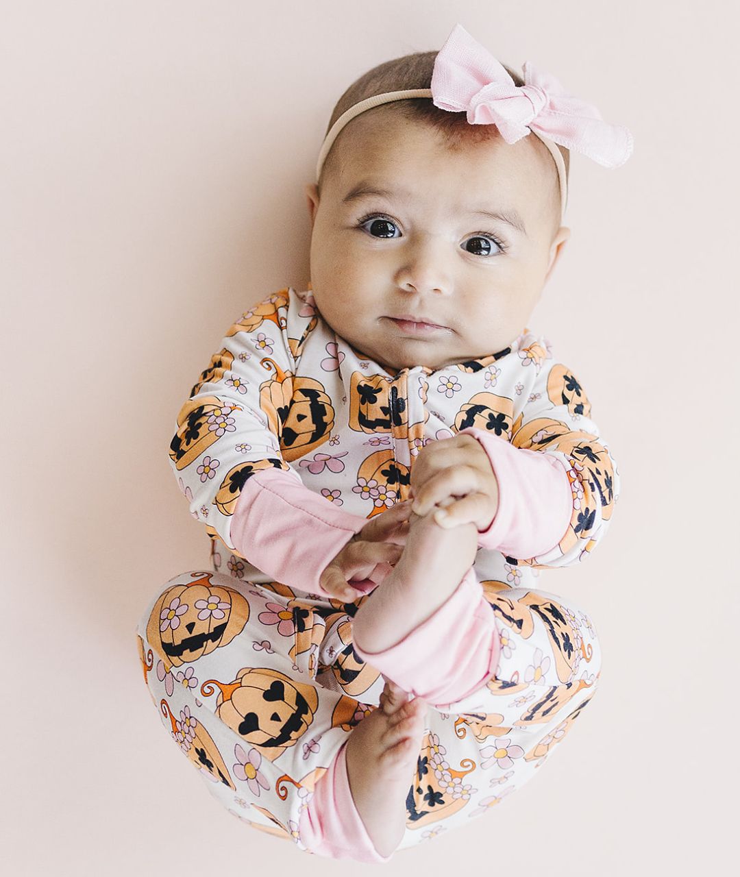 pink jack o lantern bamboo pajamas // ZIPPY