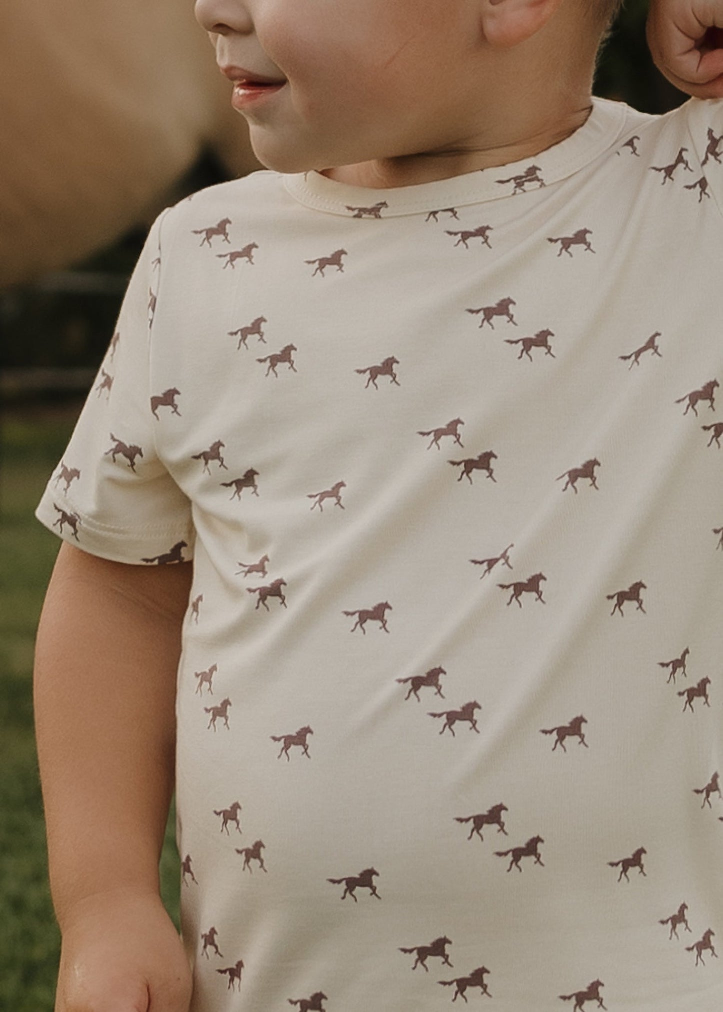 wild horses bamboo pajamas // SHORTS SET