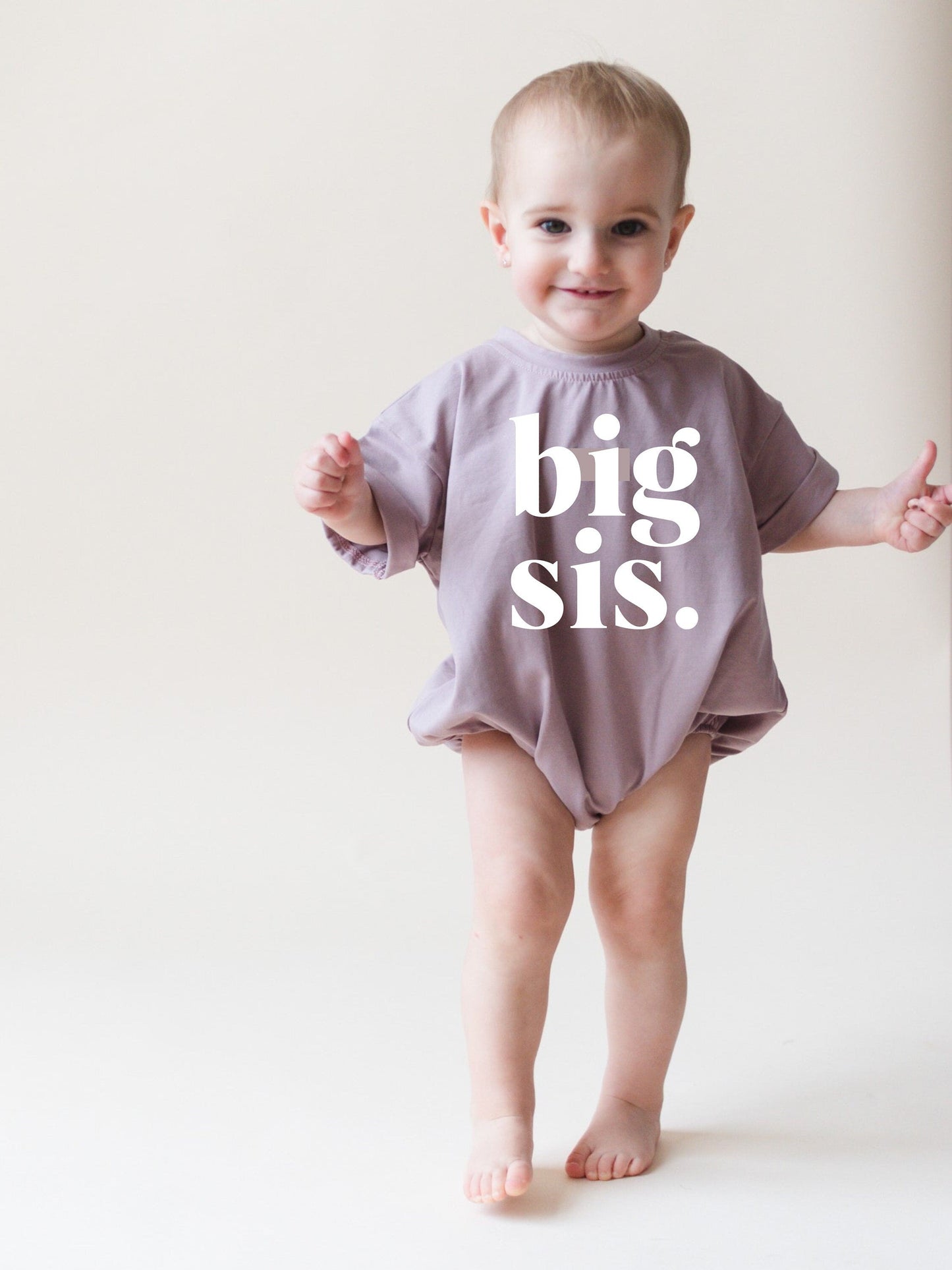 big sis tshirt bubble romper // 4 color options