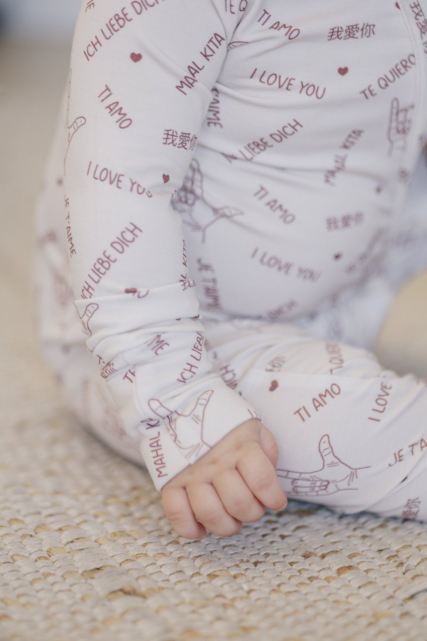 i love you multilingual bamboo pajamas // ZIPPY