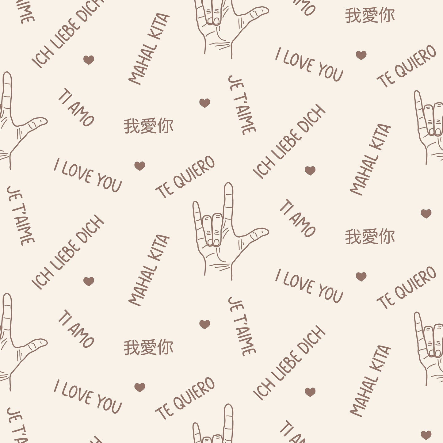 i love you multilingual bamboo pajamas // ZIPPY