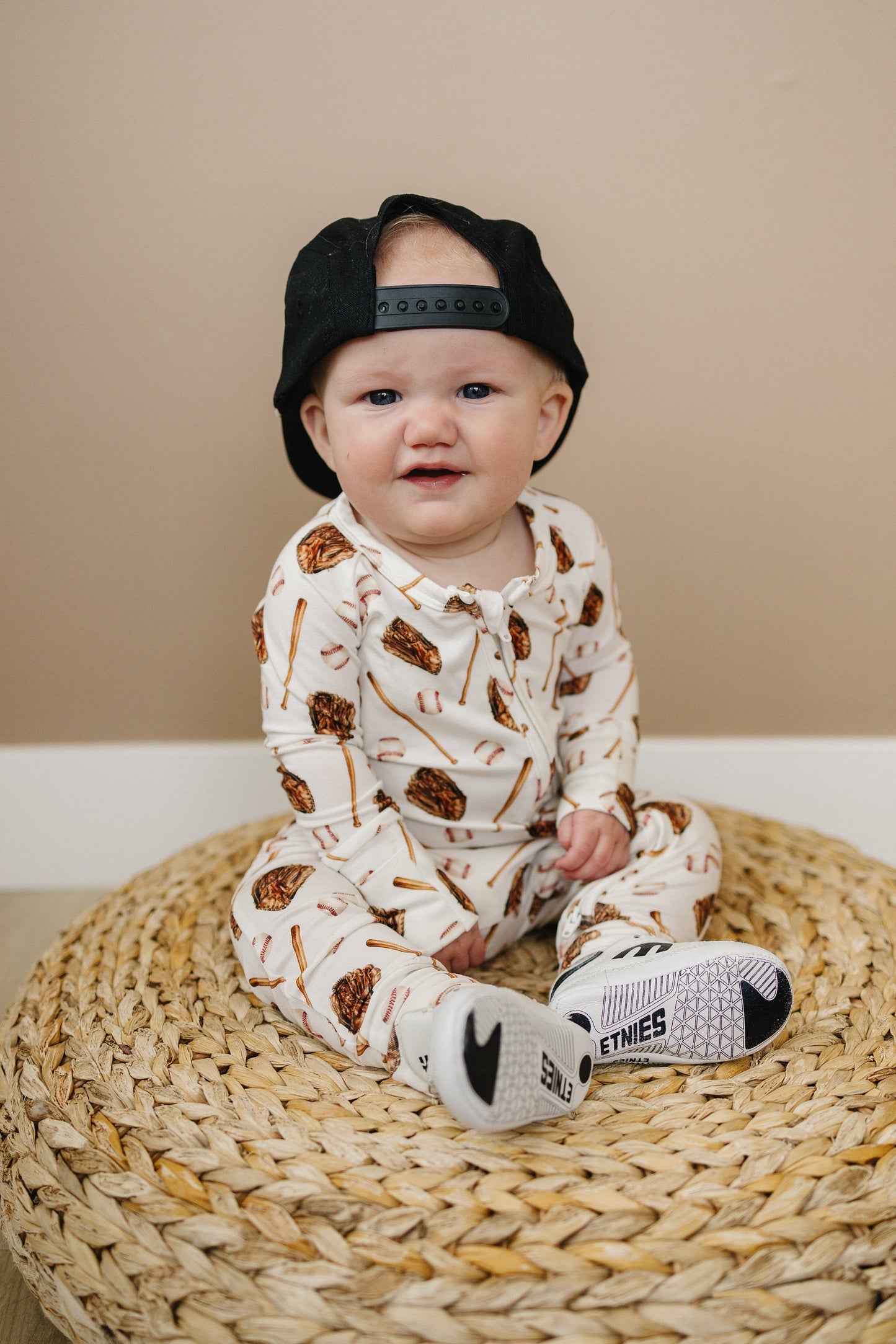 grand slam baseball bamboo pajamas // ZIPPY