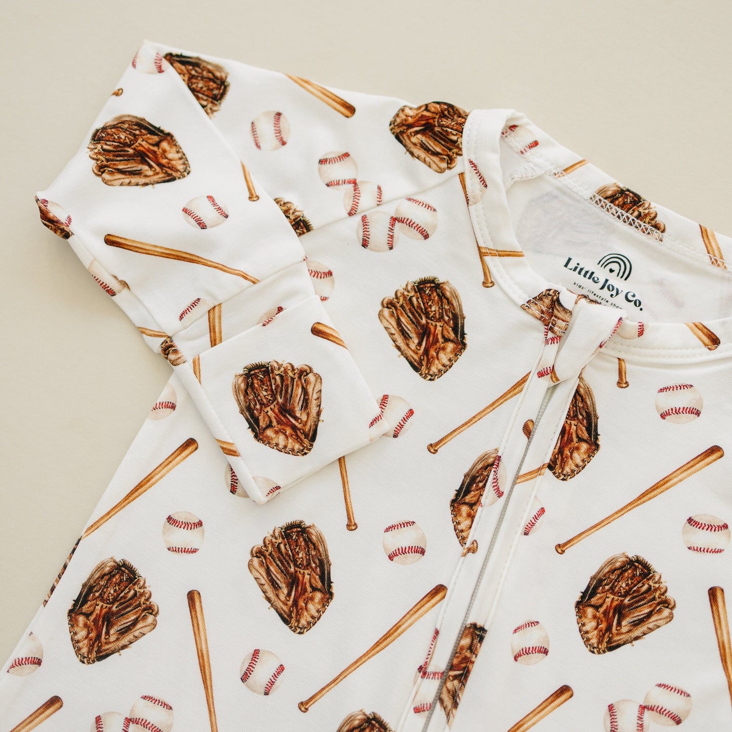 grand slam baseball bamboo pajamas // ZIPPY