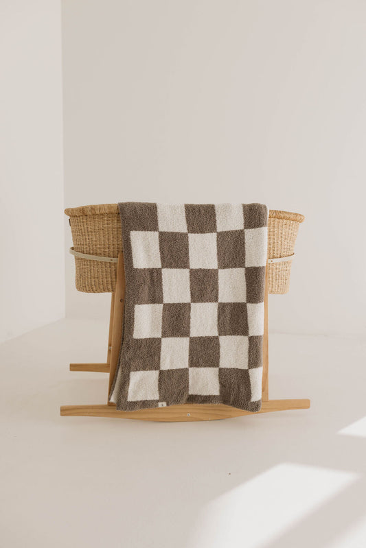 plush blanket // mushroom checkerboard