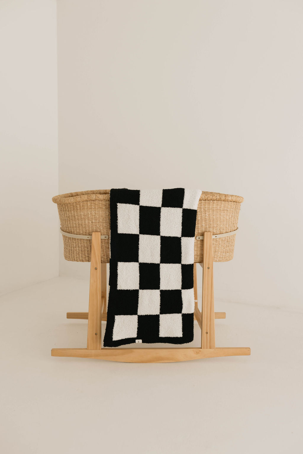 plush blanket // black + white checkerboard