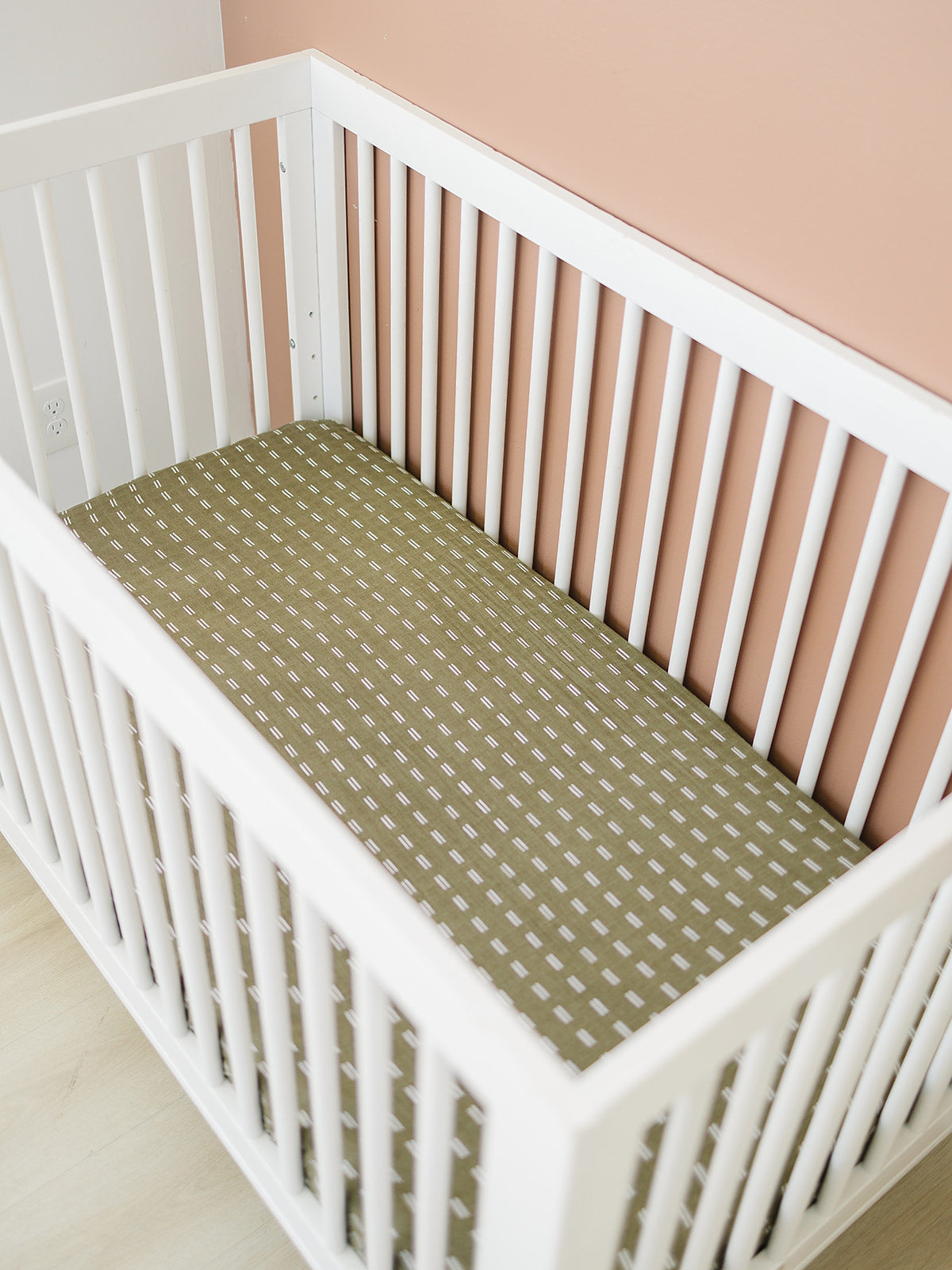 muslin crib sheet // olive strokes