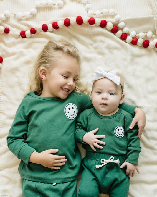 smiley lounge set // green (*available in extended sizing up to 8/9*)