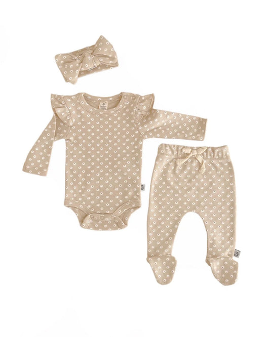 organic three-piece set // neutral daisy