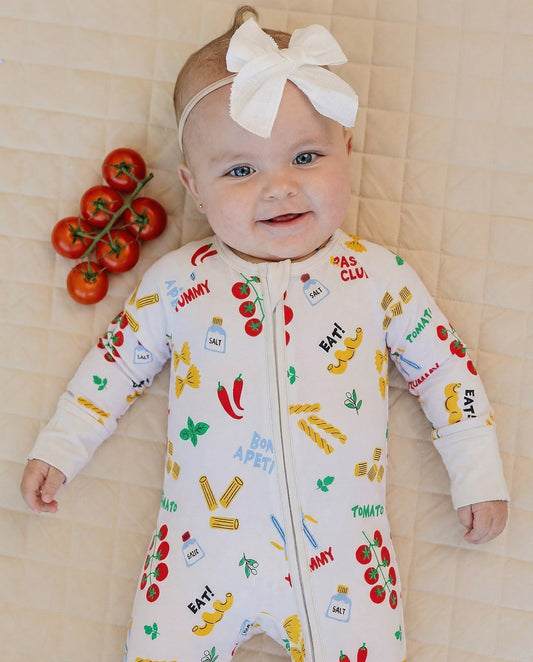 pasta club bamboo pajamas // ZIPPY