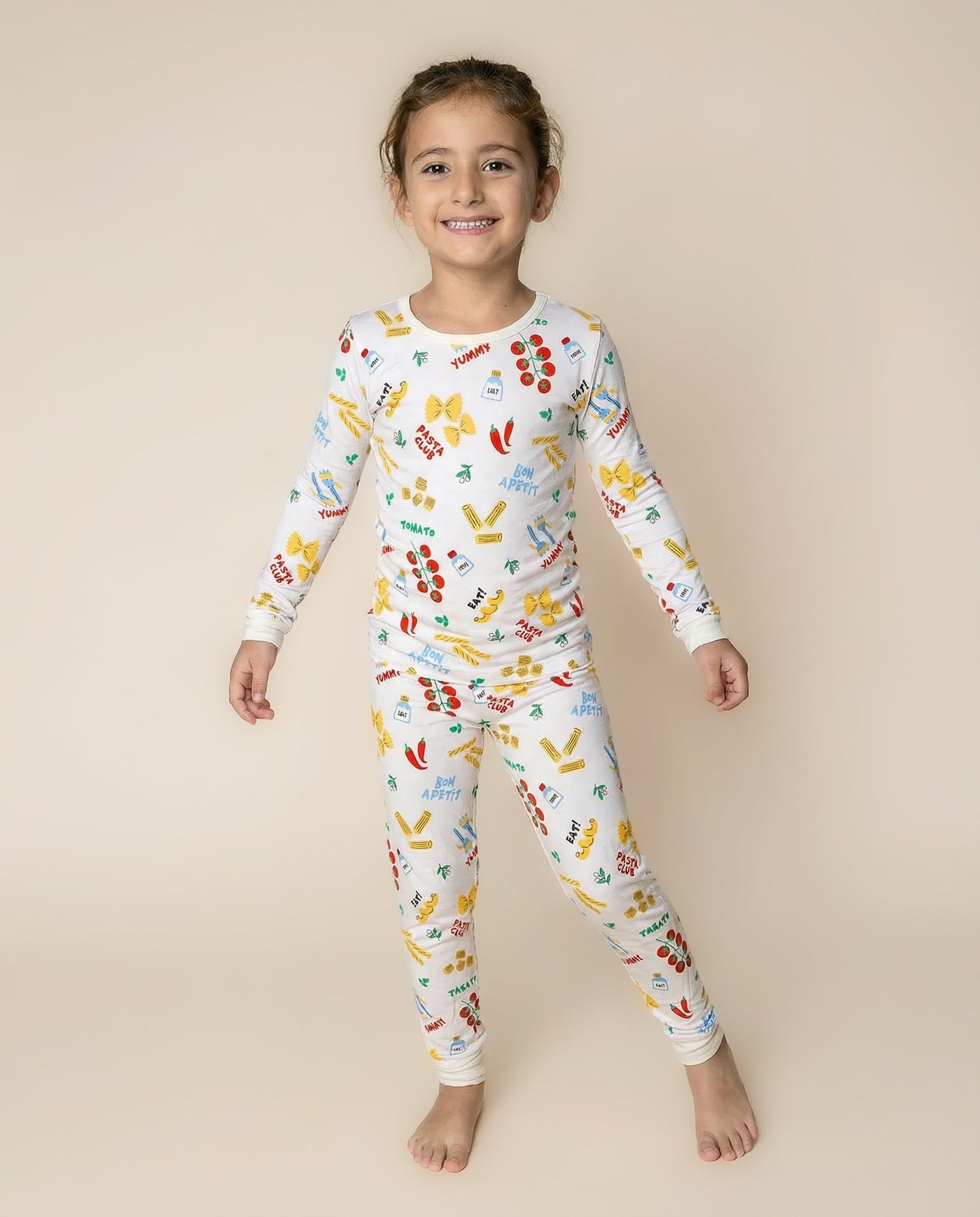 pasta club bamboo pajamas // LONG-SLEEVE TWO-PIECE SET