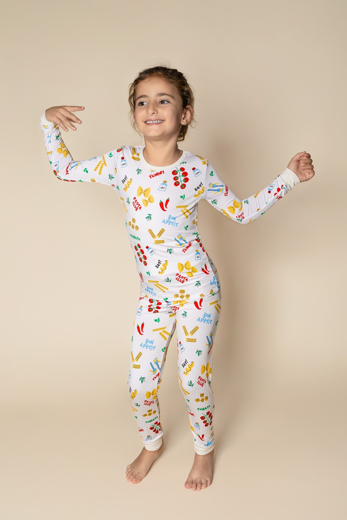 pasta club bamboo pajamas // LONG-SLEEVE TWO-PIECE SET