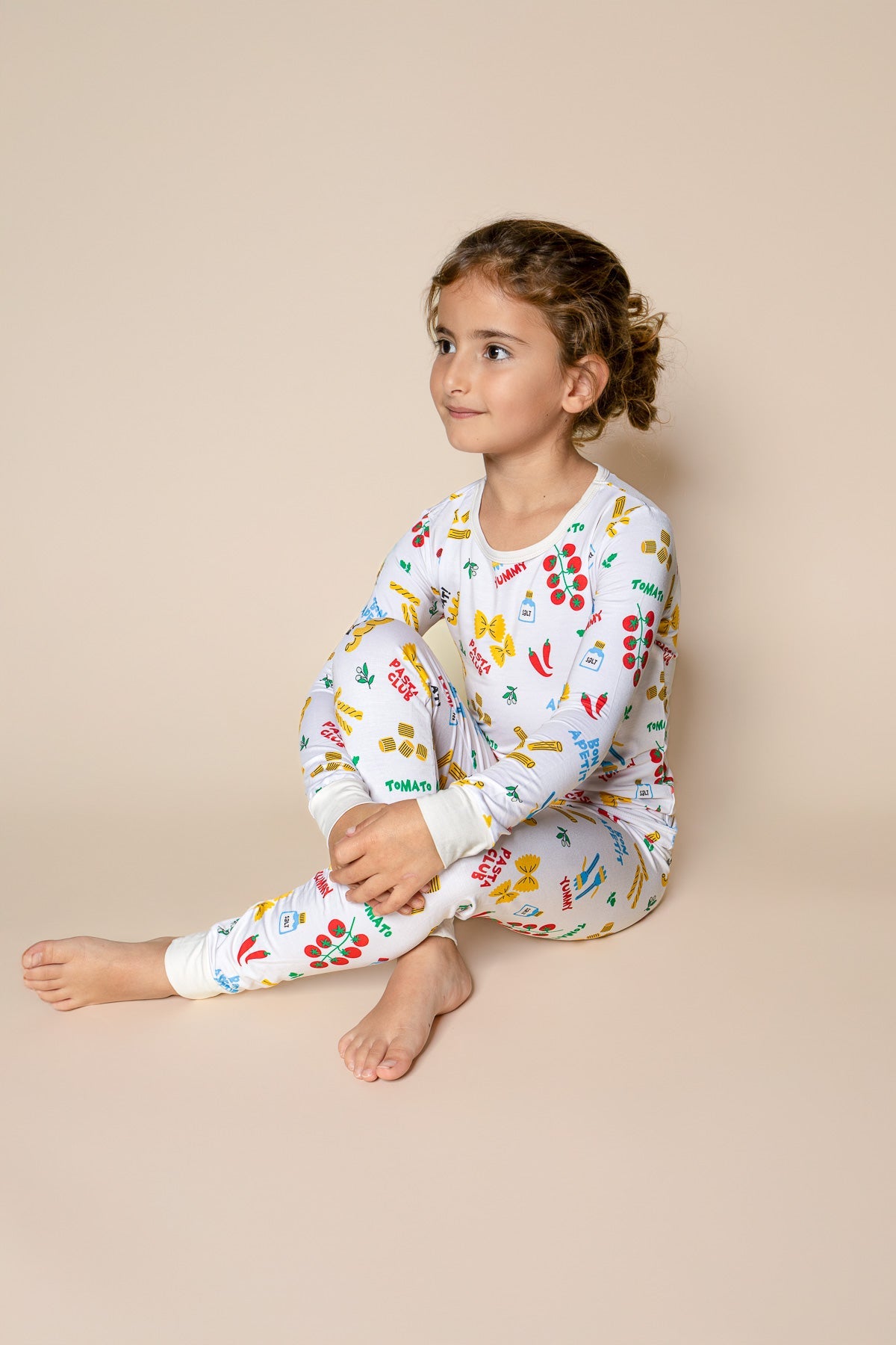 pasta club bamboo pajamas // LONG-SLEEVE TWO-PIECE SET