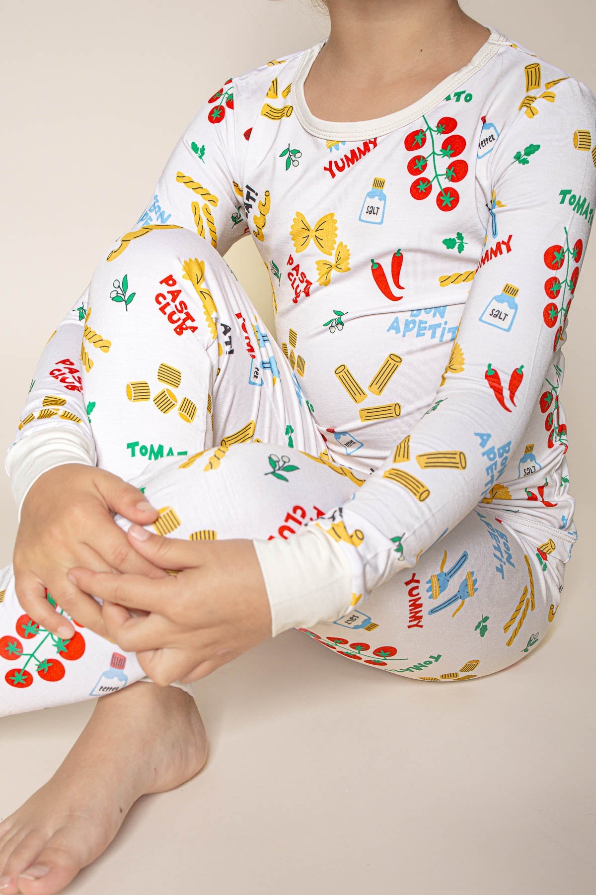 pasta club bamboo pajamas // LONG-SLEEVE TWO-PIECE SET