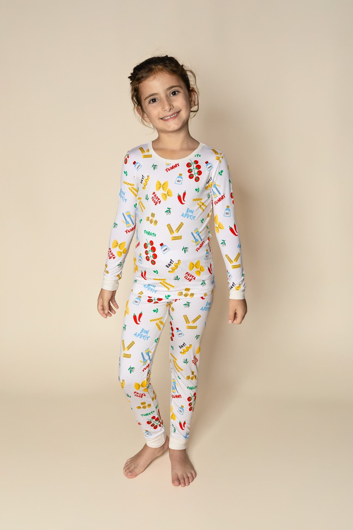 pasta club bamboo pajamas // LONG-SLEEVE TWO-PIECE SET