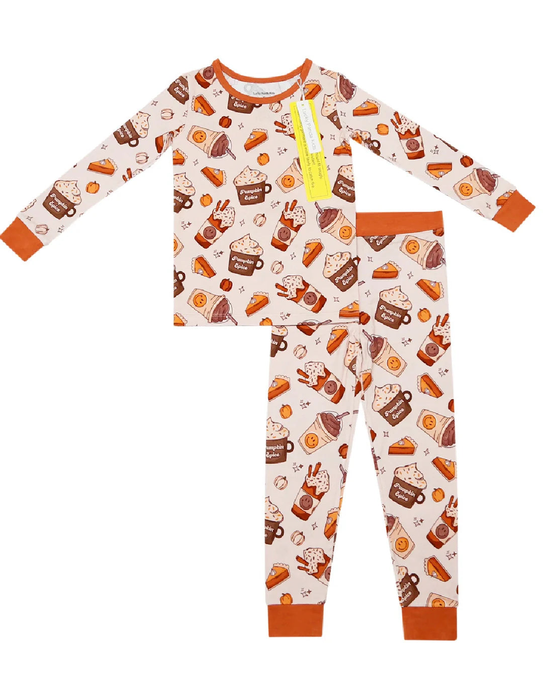 pumpkin spice bamboo pajamas // LONG-SLEEVE TWO-PIECE SET (*sizing up to 8/9)