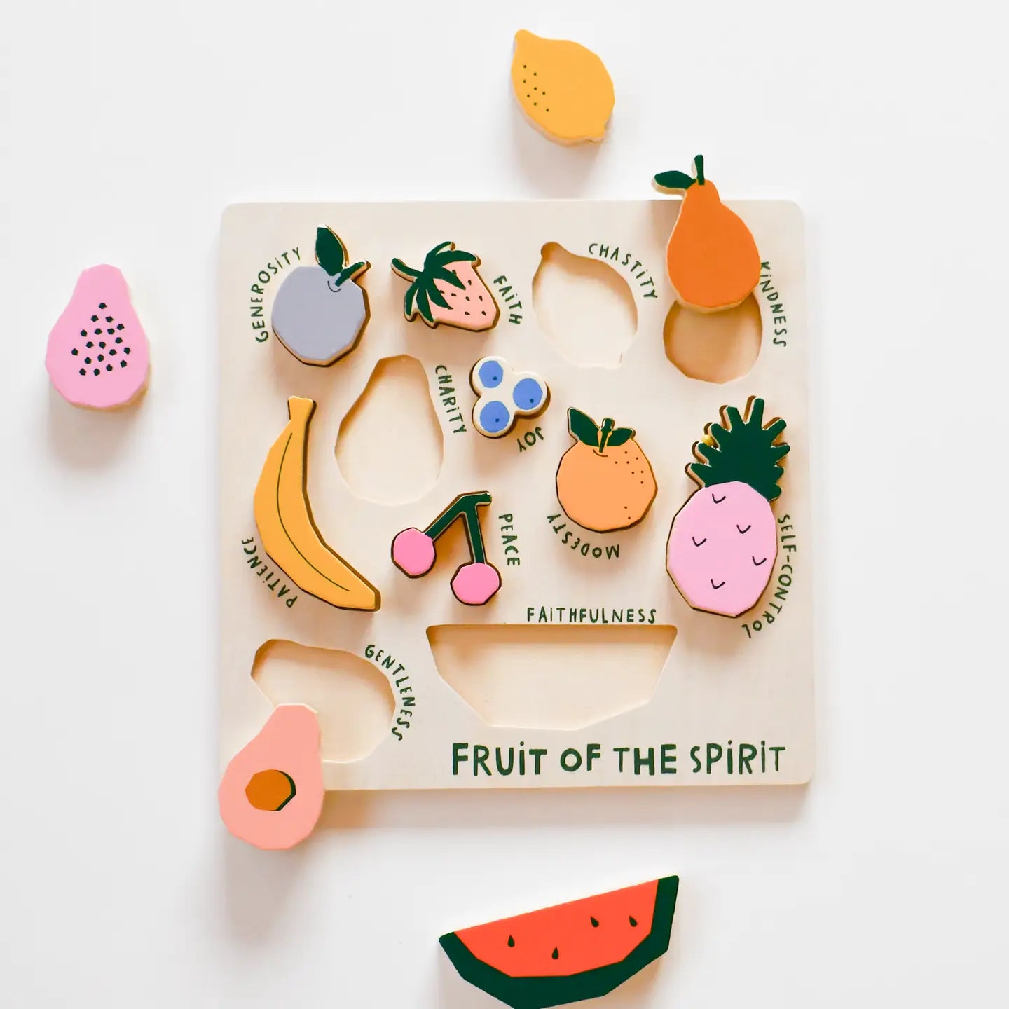 fruits of the spirit wooden puzzle