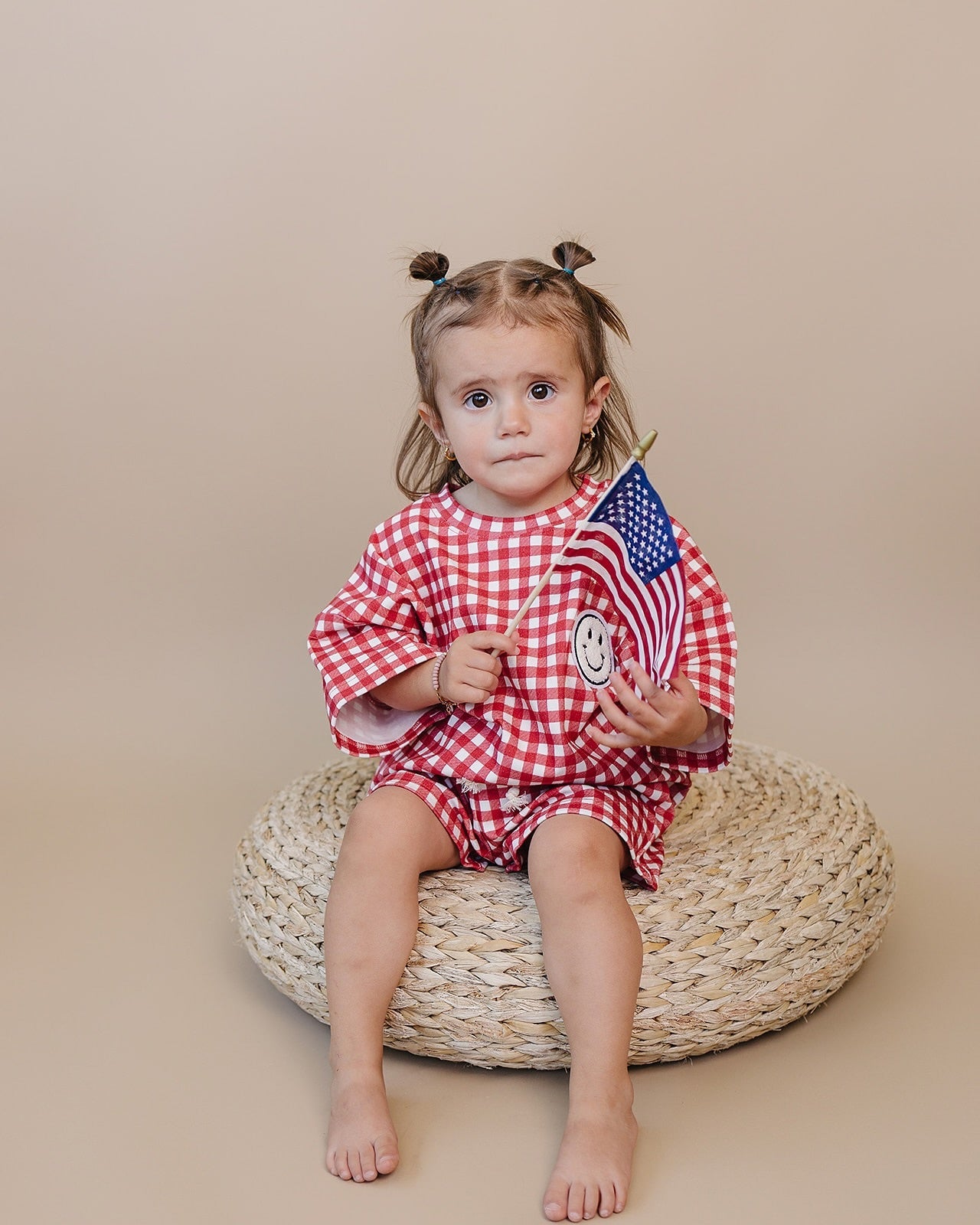 shorts set // red gingham