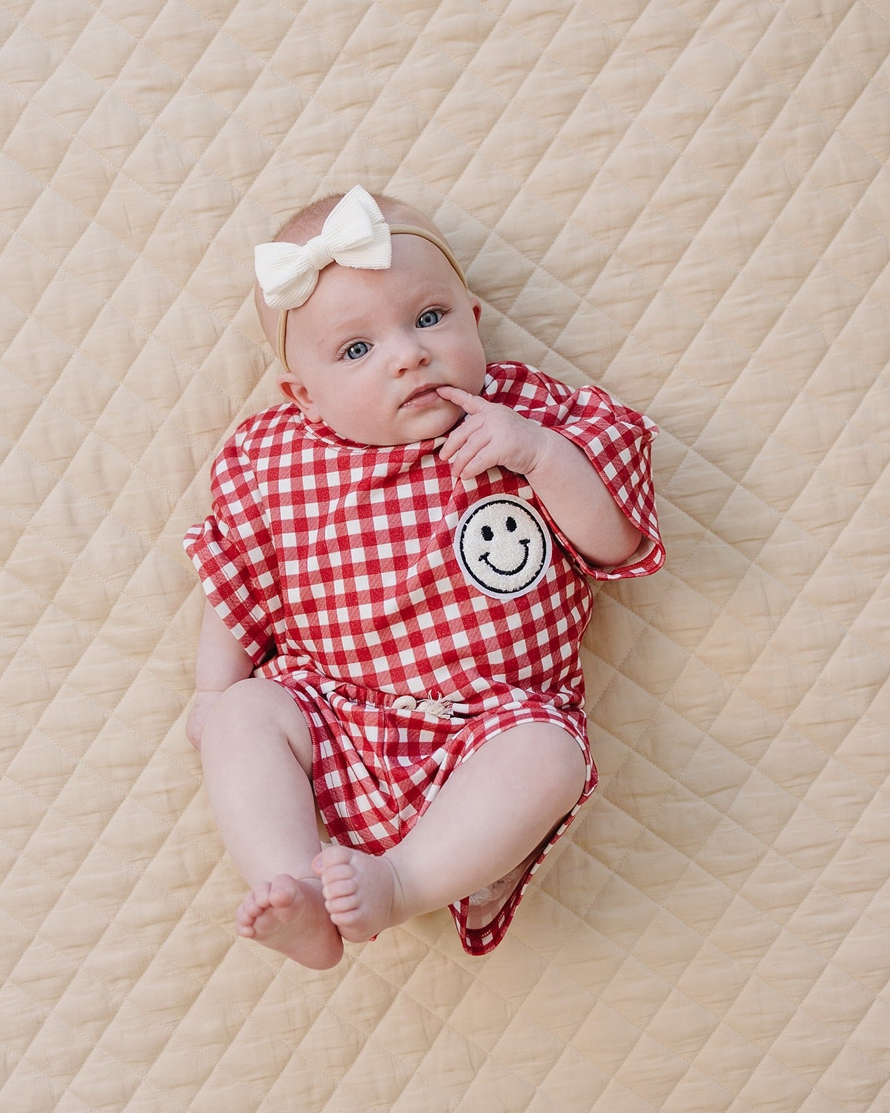 shorts set // red gingham