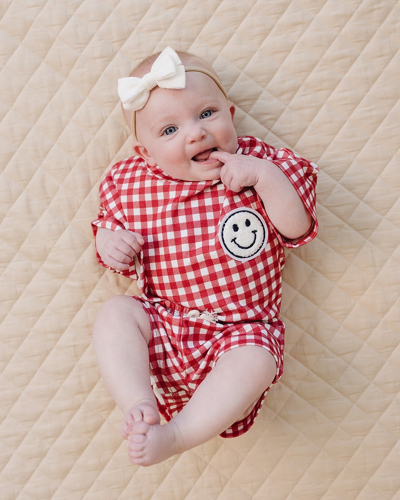 shorts set // red gingham