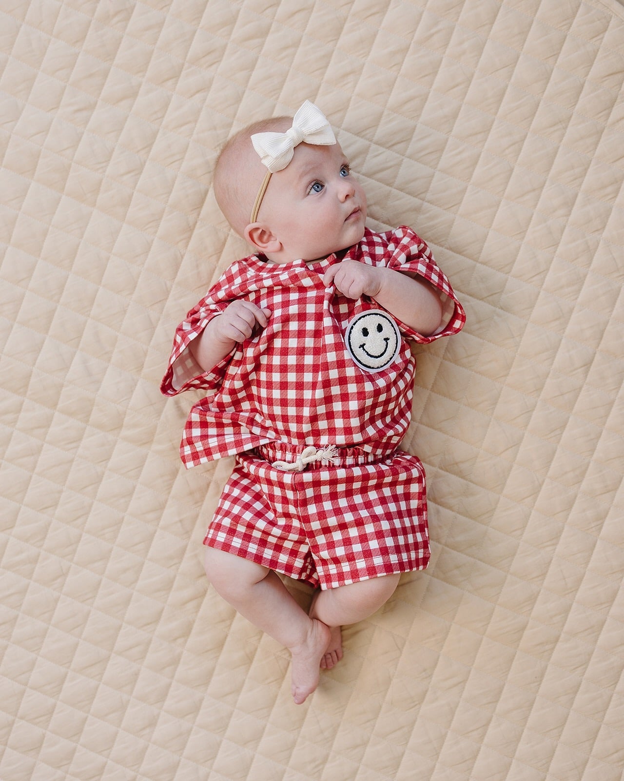 shorts set // red gingham